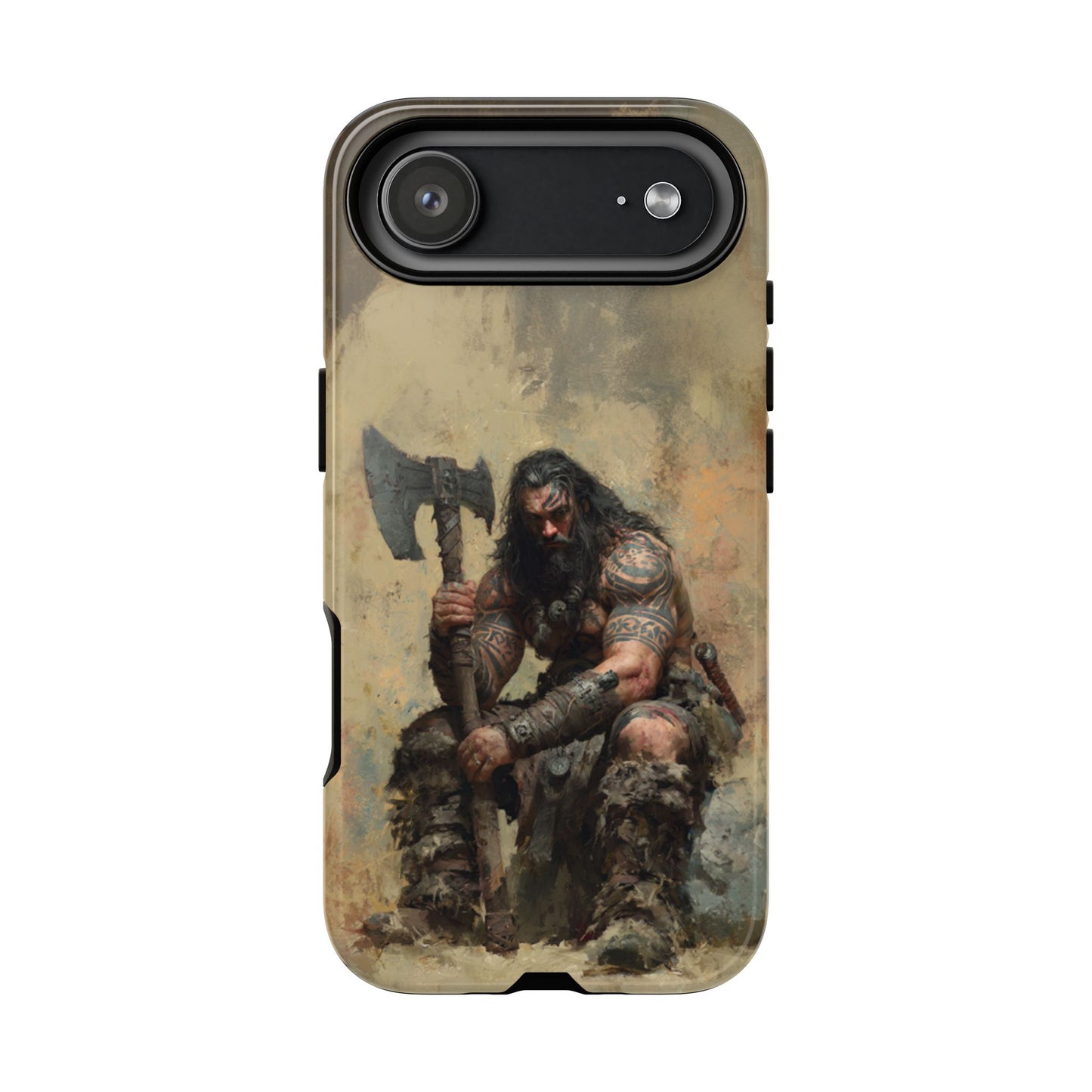 Epic Norse fantasy Viking warrior phone case design