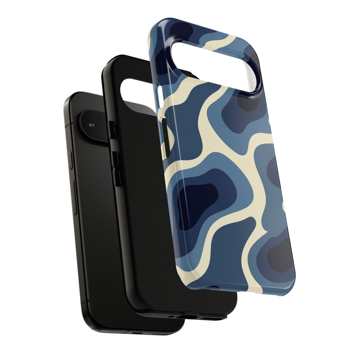 Blue Camouflage Tough Phone Case – iPhone, Samsung & Google Pixel
