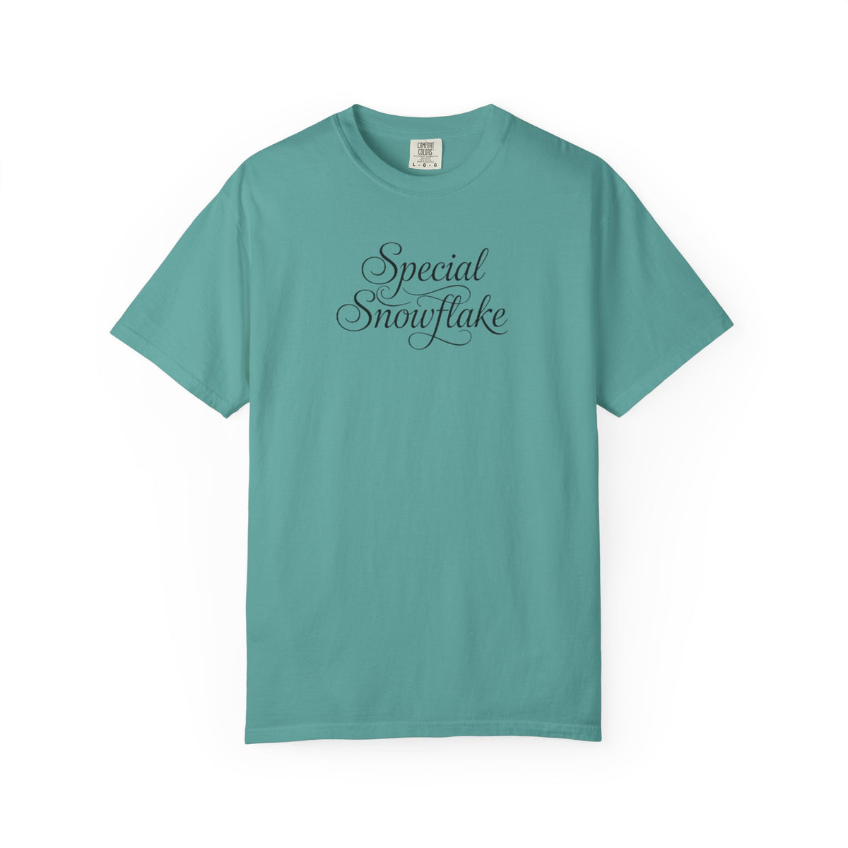 Special Snowflake T-Shirt – Kleidungsstückgefärbtes T-Shirt mit Schriftzug-Grafik