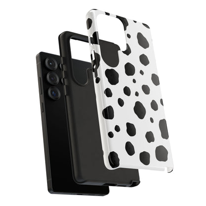 Dog lover dalmatian spot phone case with hand-painted spotted design and wireless charging compatibility
