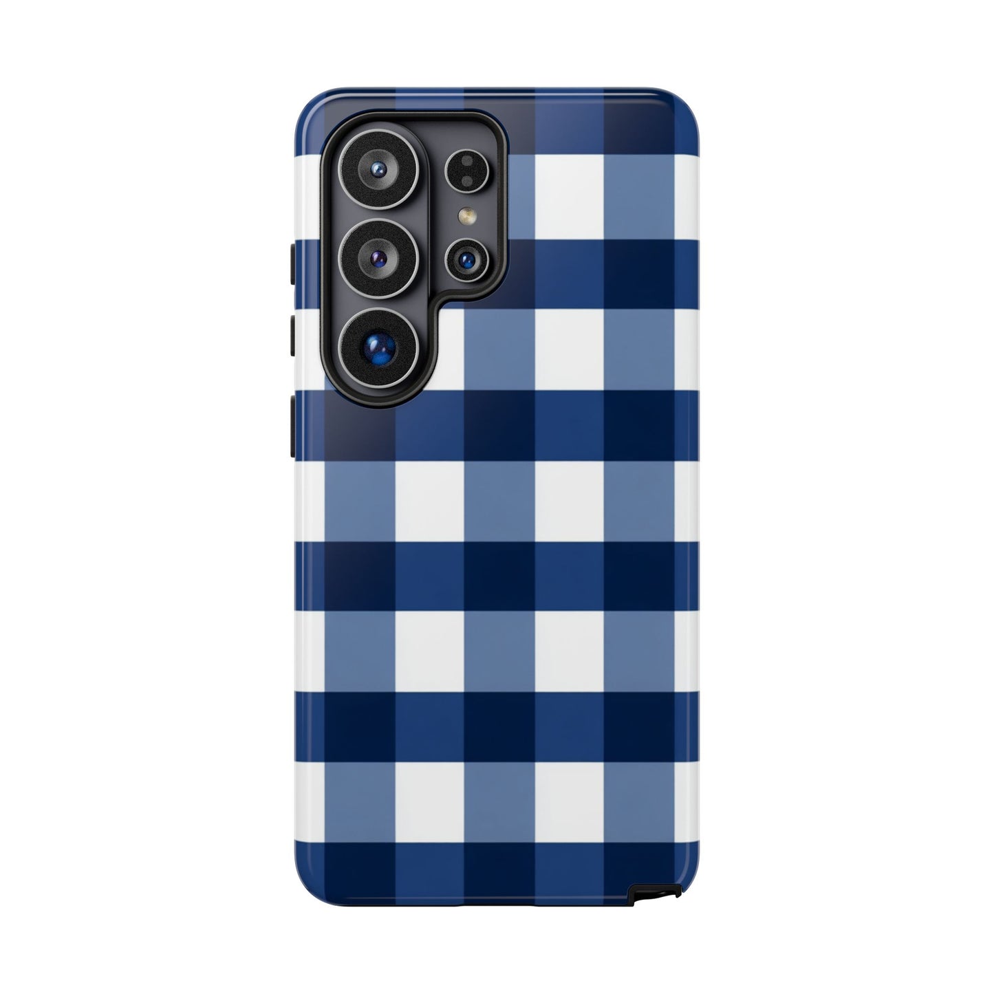 Blaues Büffelkaromuster-Handyhülle - Klassische karierte Schutzhülle für iPhone, Samsung Galaxy & Google Pixel