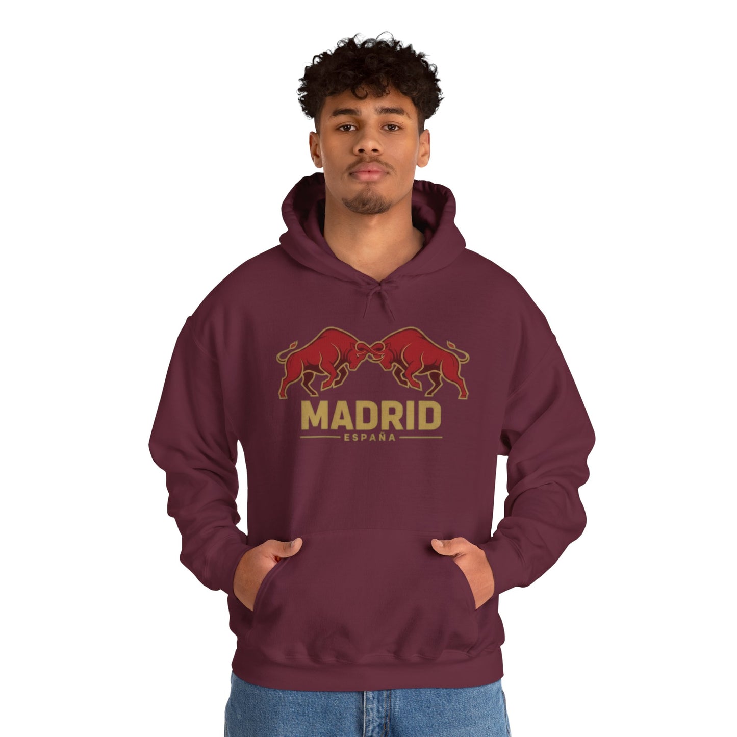 Madrid Spain Bull Hoodie – Vintage Fighting Bulls Graphic Sweatshirt