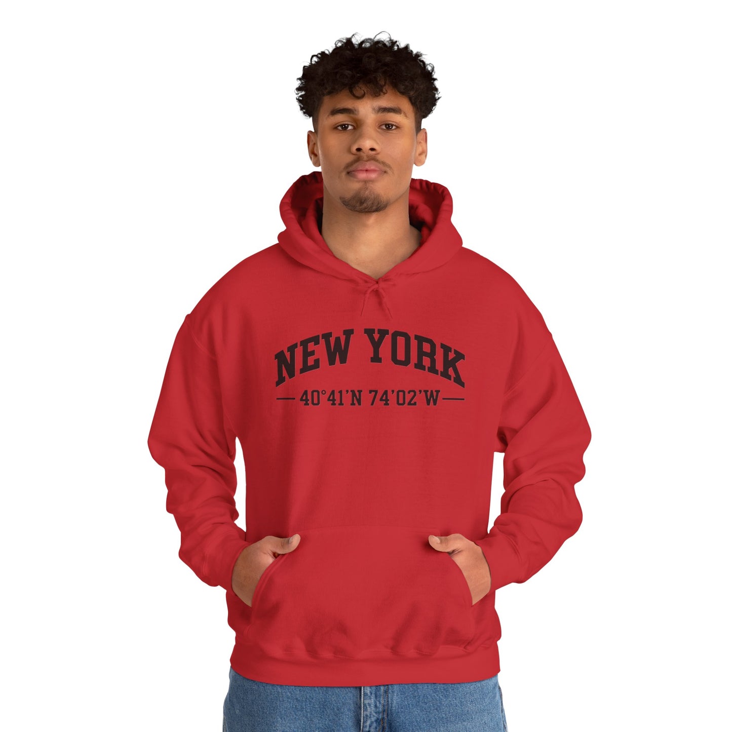New York Coordinates Hoodie – City Graphic Sweatshirt