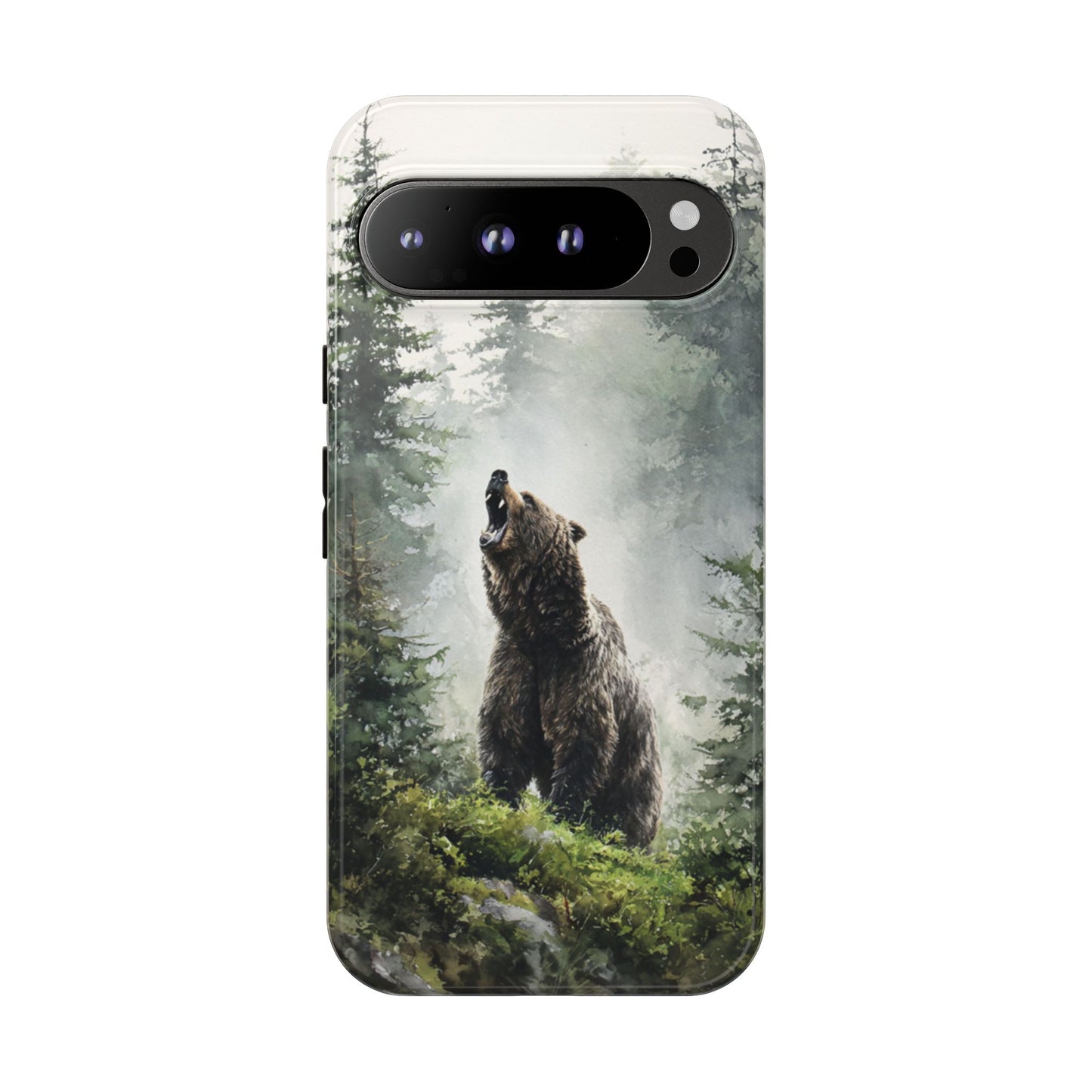 Wald-Bär Robuste Handyhülle - Wildnis Nebliger Wald Schutzhülle für iPhone, Samsung Galaxy & Google Pixel