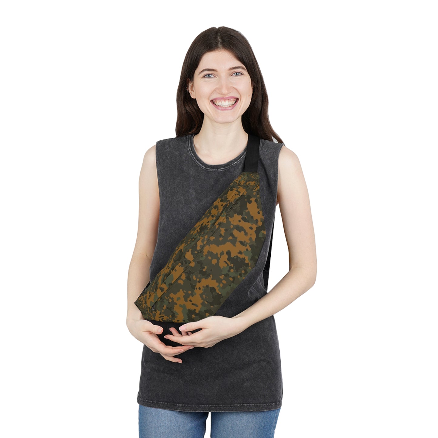 Flecktarn Camo Large Fanny Pack – Bauchtasche im deutschen Militärstil