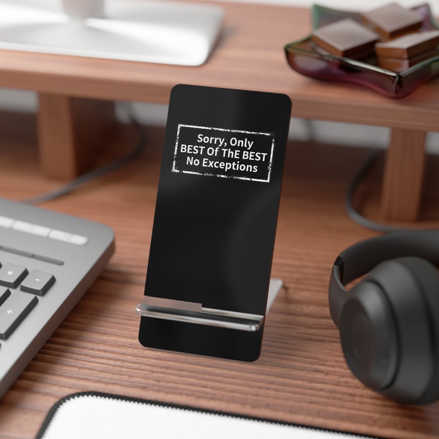 Phone Stand - Best of the Best Motivational Acrylic Mobile Holder for Desk & Office