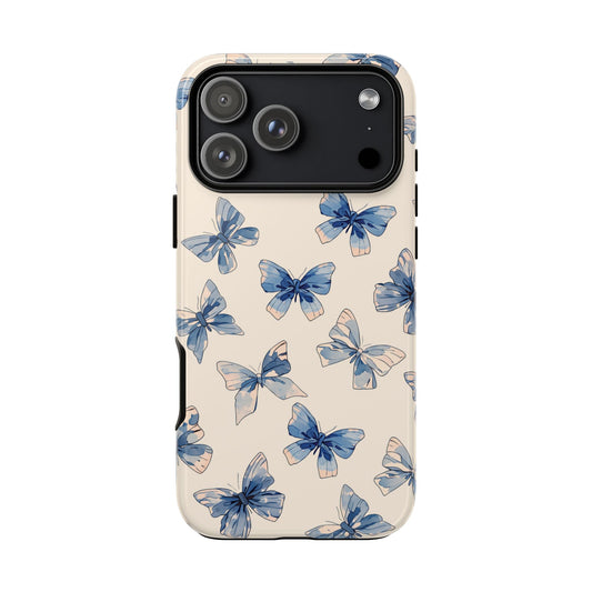 Handyhülle mit blauem Aquarell-Schmetterling – Weiche Pastellblumen-Schutzhülle für iPhone, Samsung Galaxy & Google Pixel