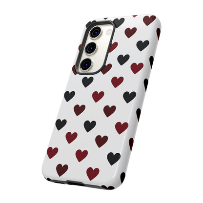 Anniversary gift phone case with heart pattern - Perfect for loved ones with dual-layer protection
