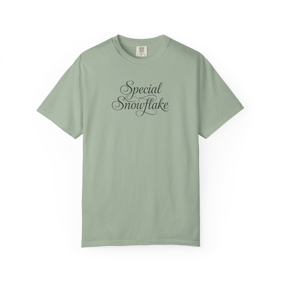Special Snowflake T-Shirt – Kleidungsstückgefärbtes T-Shirt mit Schriftzug-Grafik