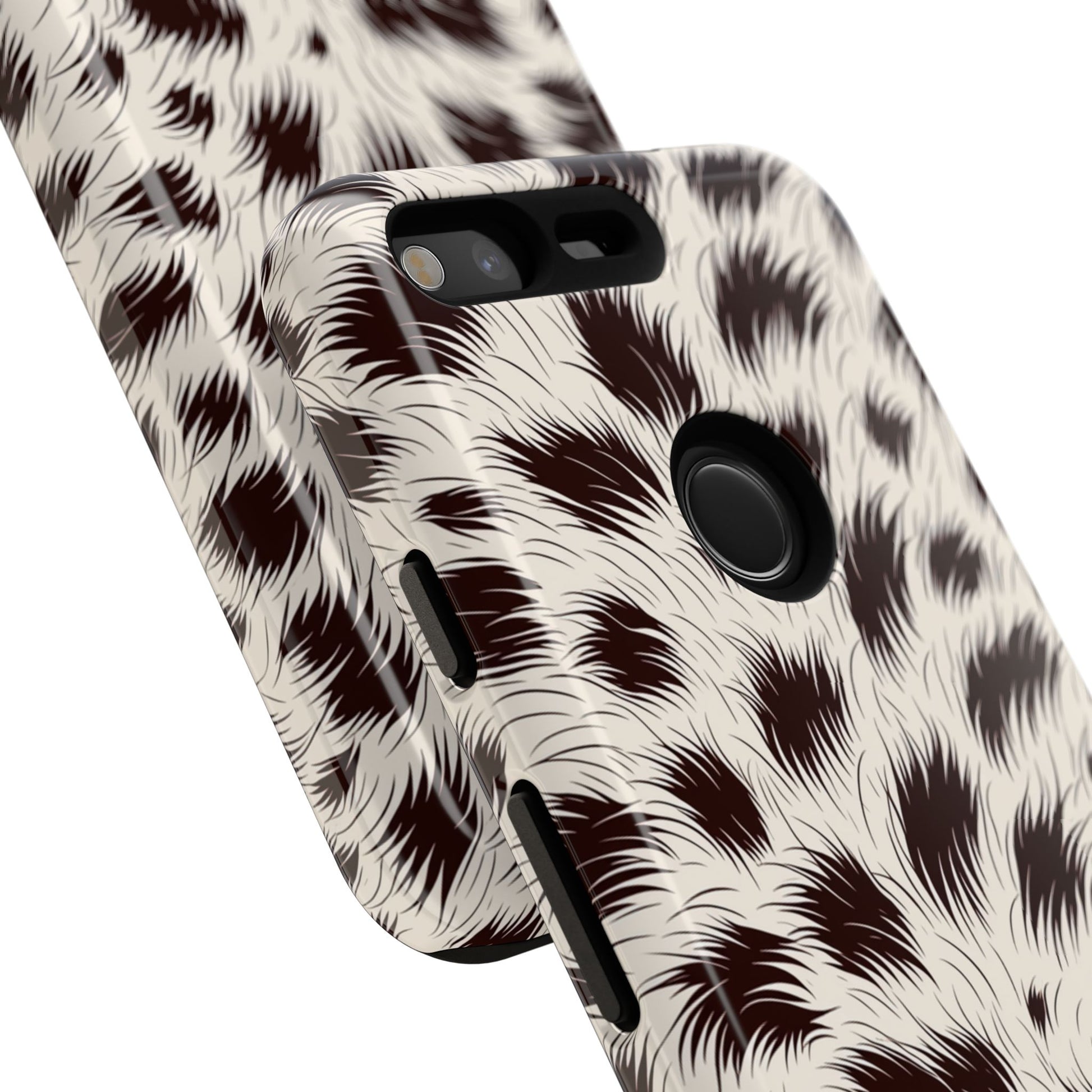Textured leopard print phone case - dual-layer protection for Samsung Galaxy
