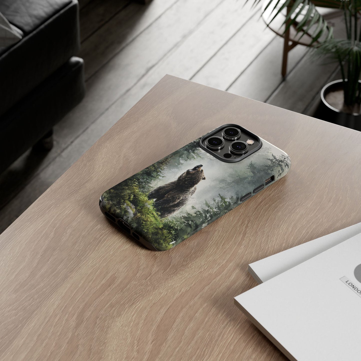 Wald-Bär Robuste Handyhülle - Wildnis Nebliger Wald Schutzhülle für iPhone, Samsung Galaxy & Google Pixel