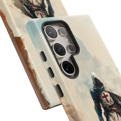 Medieval Crusader Phone Case - Knight with Sword Protective Tough Case for iPhone, Samsung Galaxy & Google Pixel