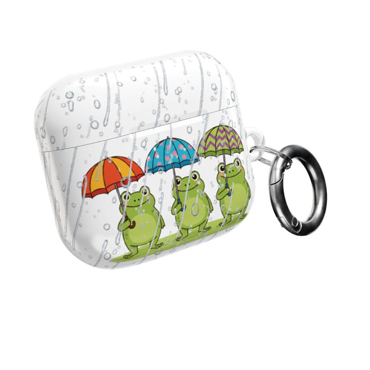 Frog umbrella AirPods case Gen 3 – kawaii nature design Qi compatible protective cover
