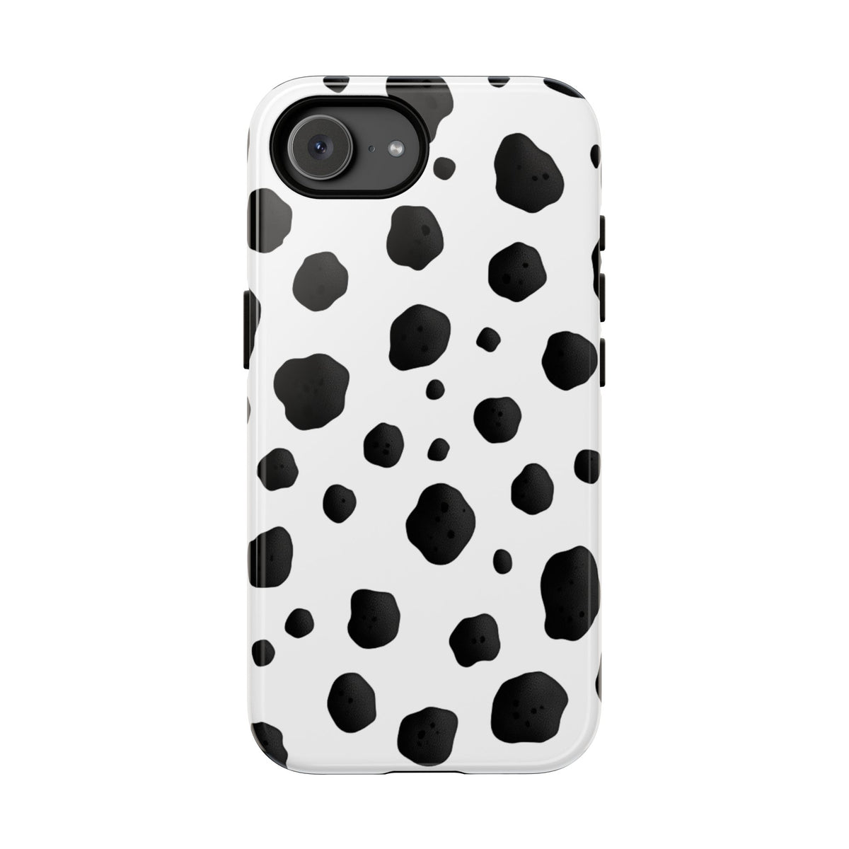 Coque de téléphone résistante à motif dalmatien - Noir et blanc - Compatible iPhone, Samsung Galaxy et Google Pixel