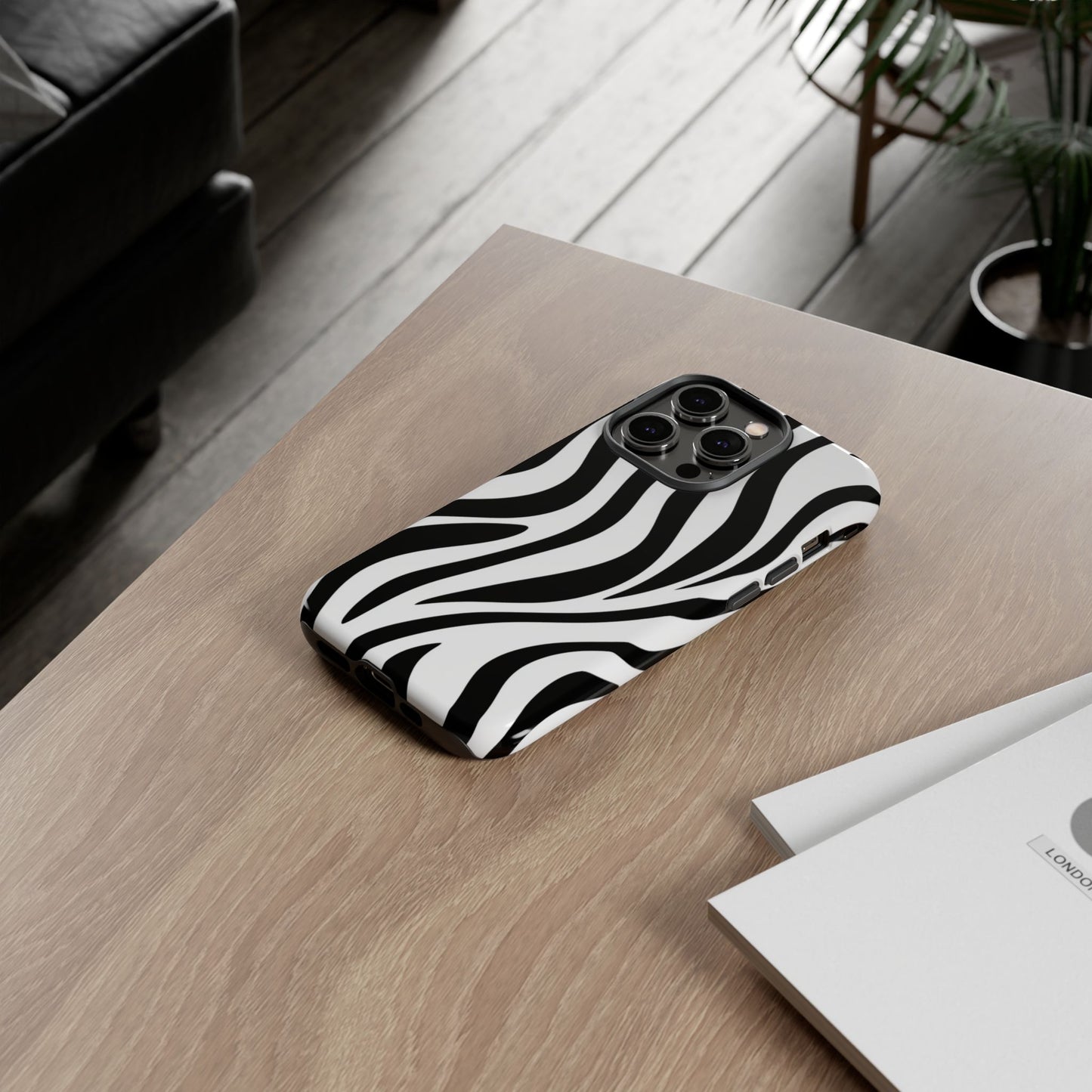Zebra stripe phone case for iPhone and Samsung - Bold fashion statement with premium dual-layer protection
