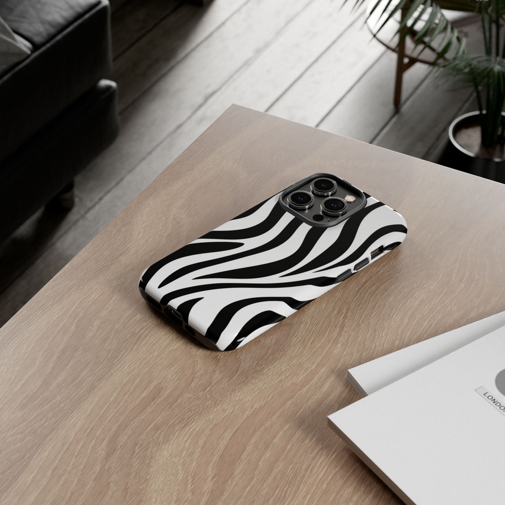 Zebra stripe phone case for iPhone and Samsung - Bold fashion statement with premium dual-layer protection
