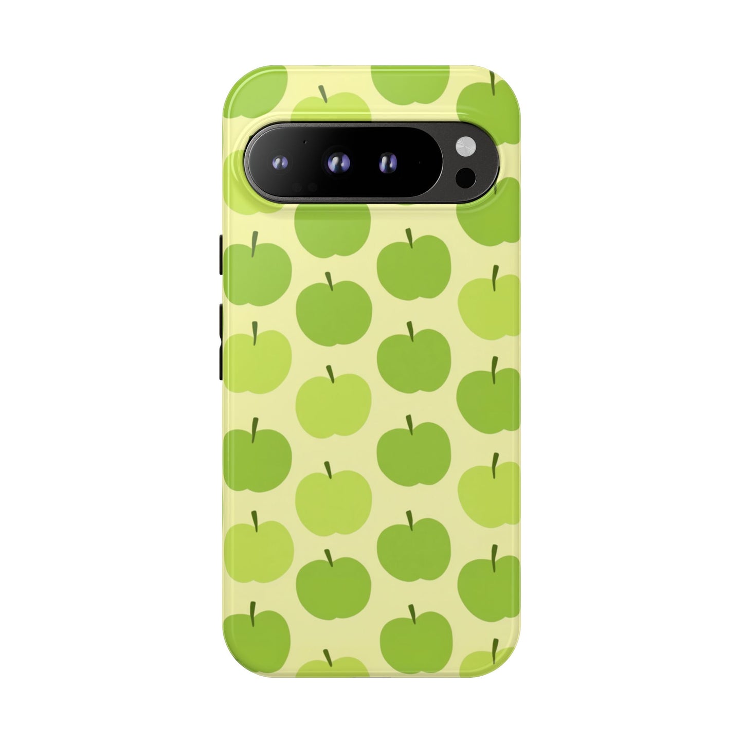Green apple pattern tough case for Google Pixel 9 Pro XL – cute fruit design slim protective cover
