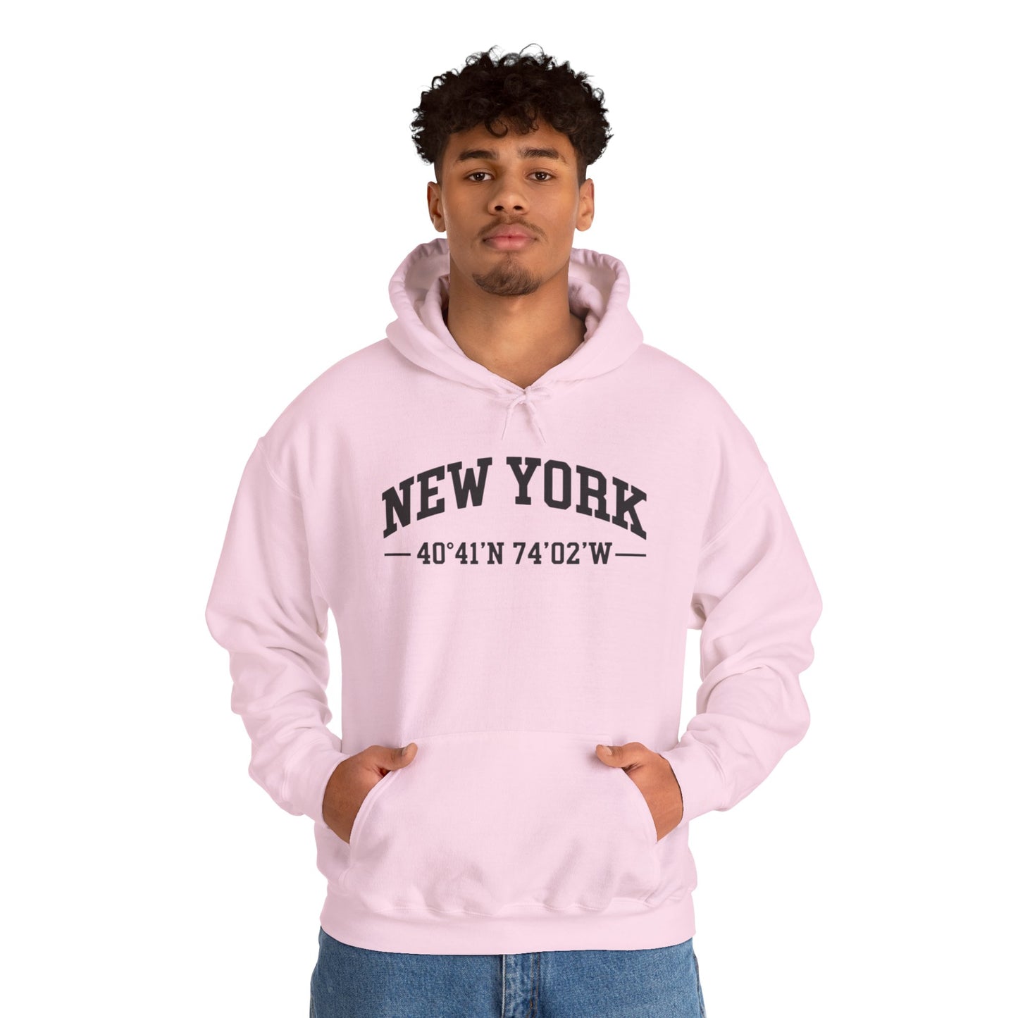 New York Coordinates Hoodie – City Graphic Sweatshirt