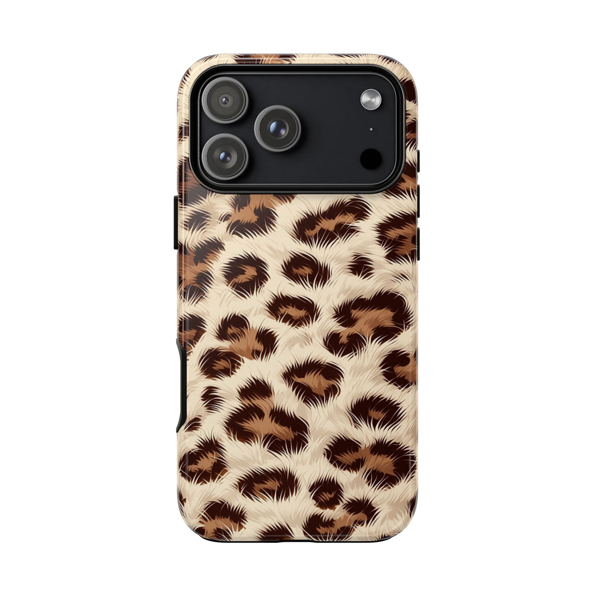 Étui de téléphone imprimé léopard - Coque résistante en fausse fourrure à motif animal pour iPhone, Samsung Galaxy et Google Pixel