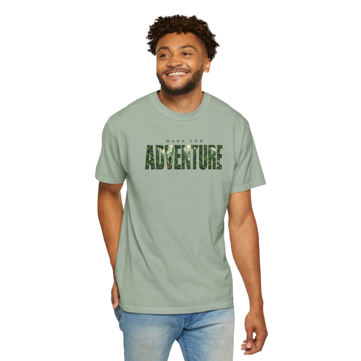 T-shirt « Made for Adventure » – T-shirt unisexe à motif jungle