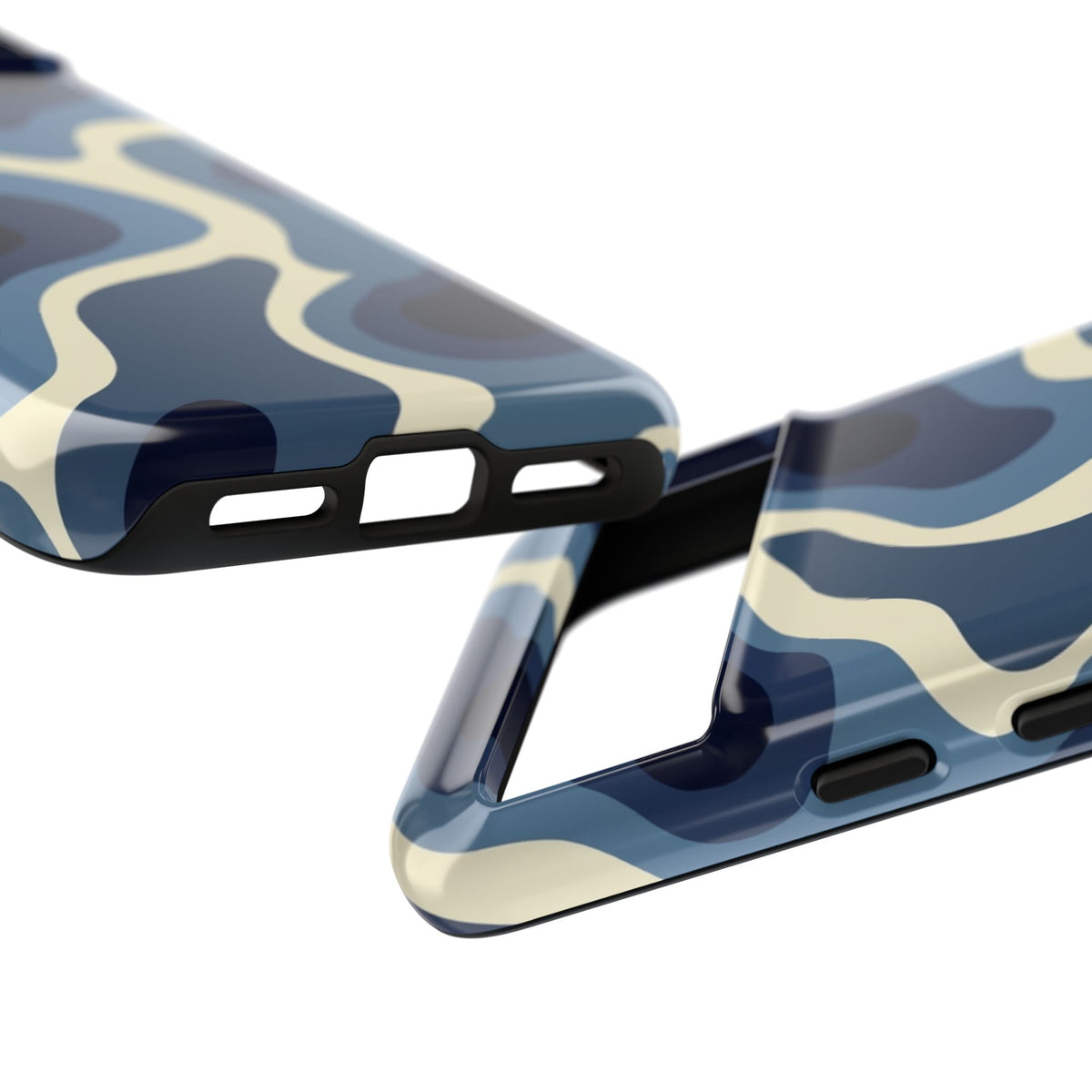 Blue Camouflage Tough Phone Case – iPhone, Samsung & Google Pixel