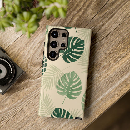 Tropical Leaf Phone Case - Monstera Palm Botanical Pattern
