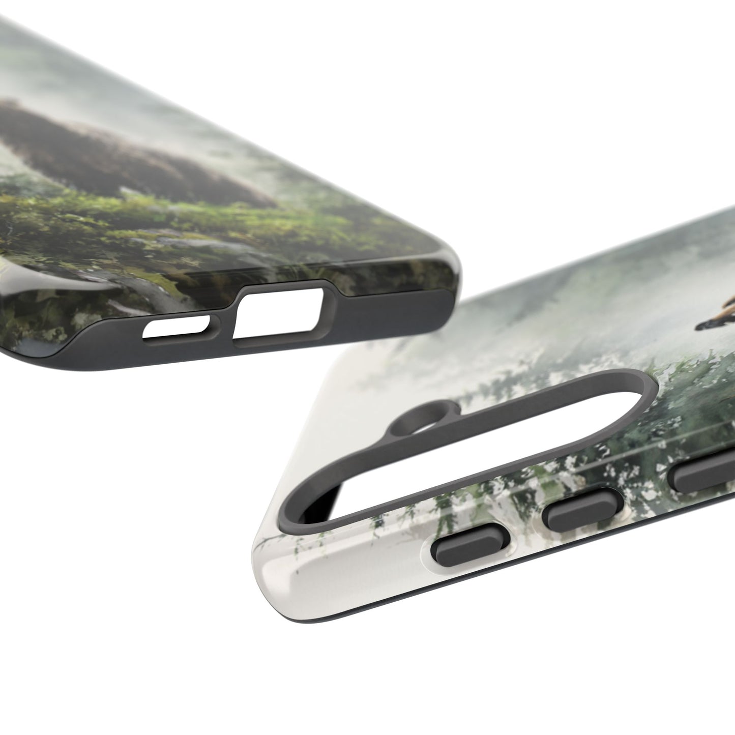 Wald-Bär Robuste Handyhülle - Wildnis Nebliger Wald Schutzhülle für iPhone, Samsung Galaxy & Google Pixel