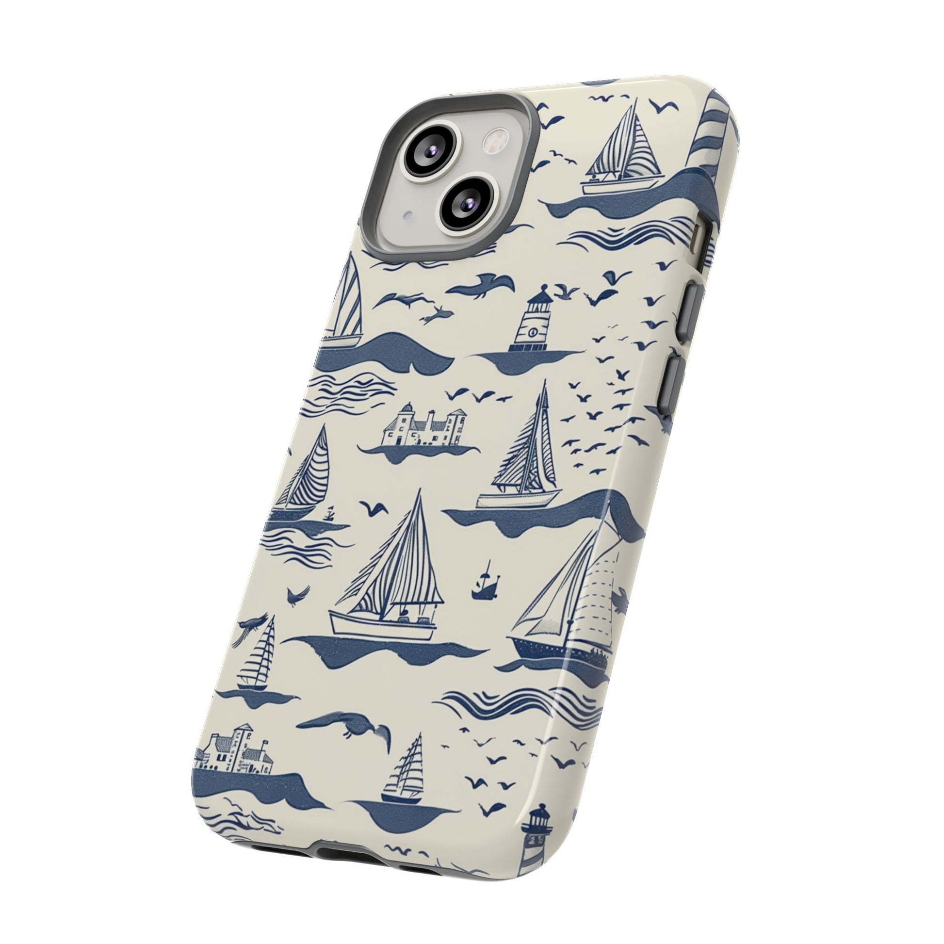 Coastal living phone case with nautical elements - Perfect gift for sailors and beach enthusiasts
