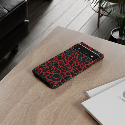 Durable giraffe print phone protection with modern aesthetic
