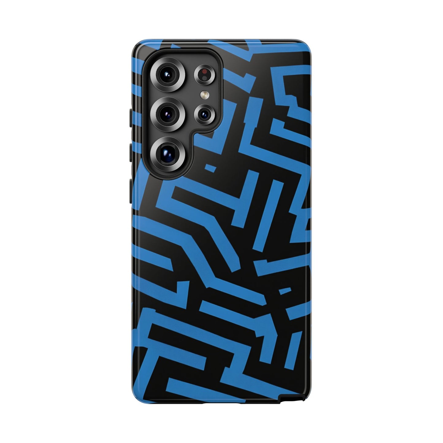 Blue Maze Robuste Handyhülle – Schutzhülle mit geometrischem Kobaltmuster für iPhone, Samsung Galaxy & Google Pixel