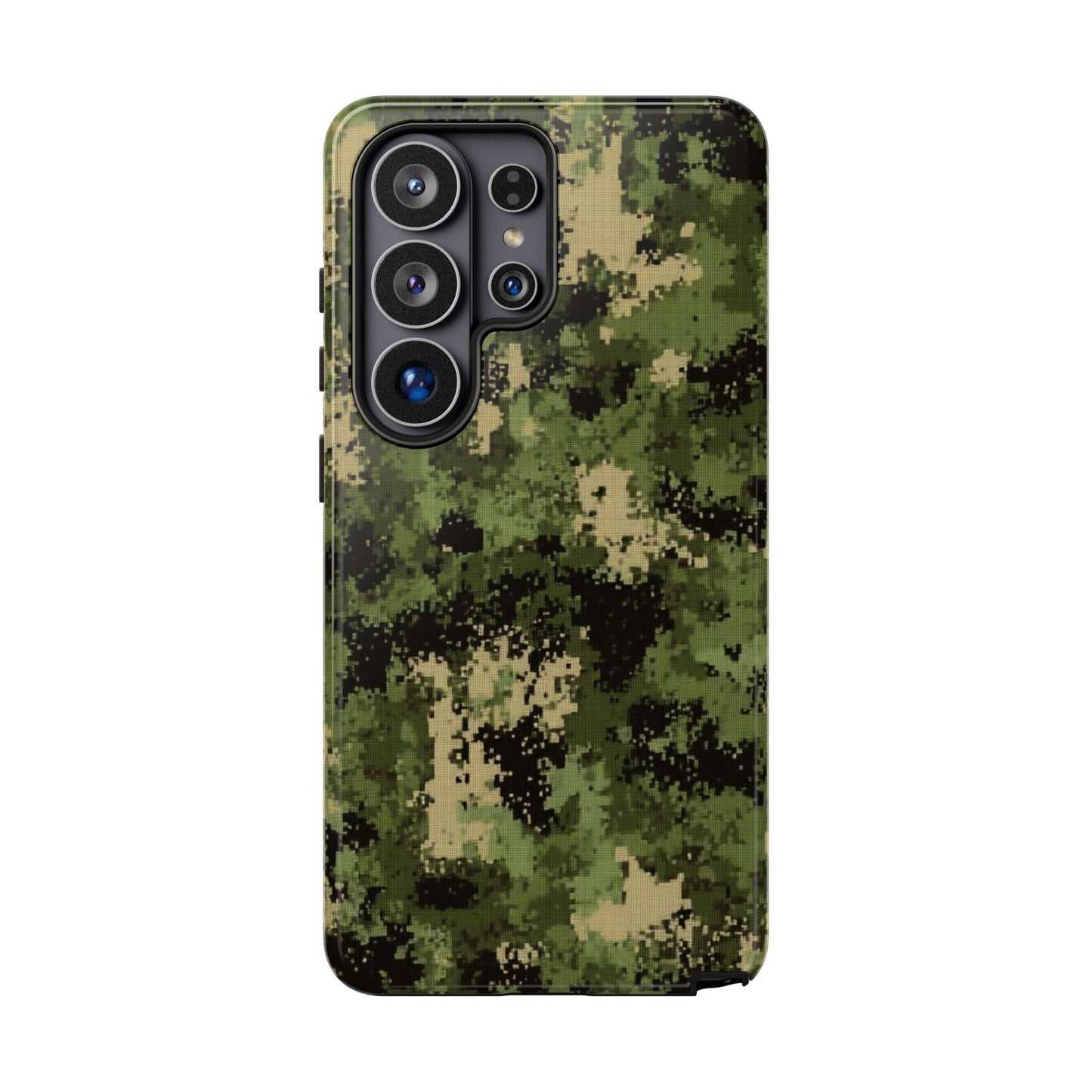 Green digital camo case for Samsung Galaxy S26 – military tough cover with UV full-wrap print
