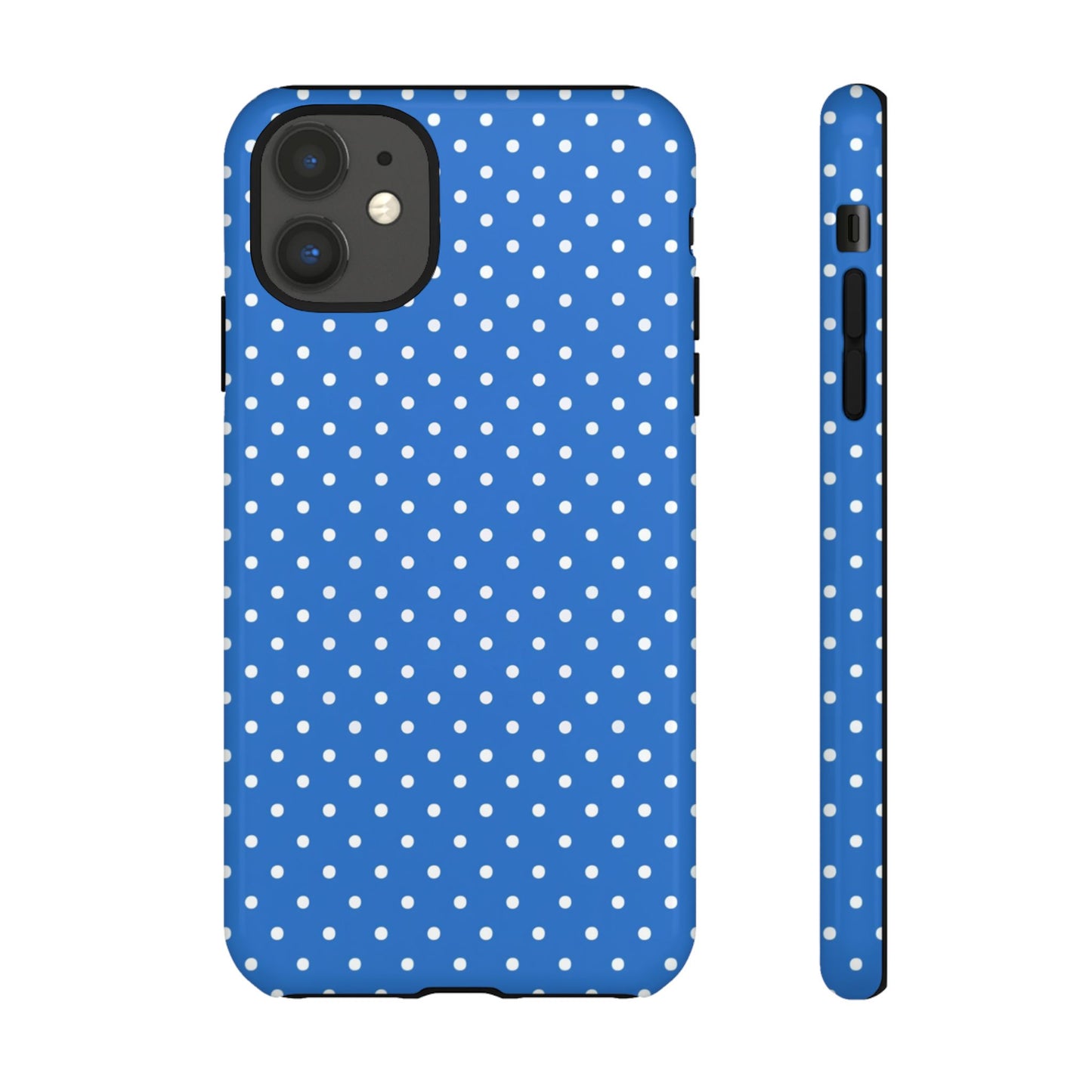 Robuste Handyhülle mit blauen Punkten – Schlanke Schutzhülle für iPhone, Samsung Galaxy & Google Pixel