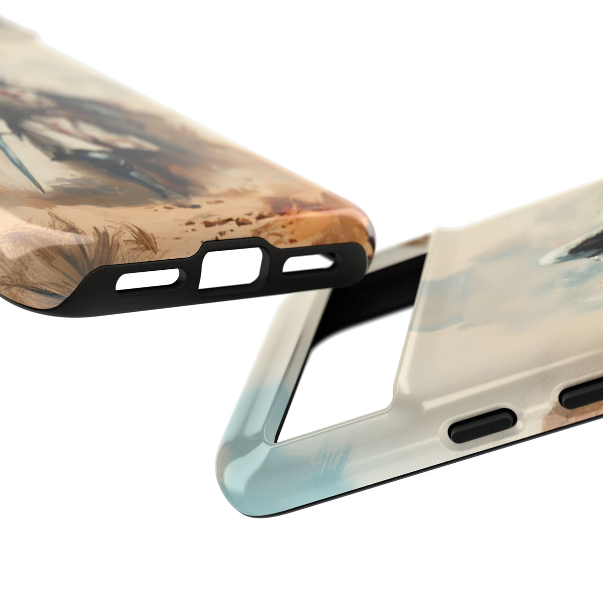 Coque de téléphone Croisé médiéval - Chevalier avec épée, coque de protection robuste pour iPhone, Samsung Galaxy et Google Pixel