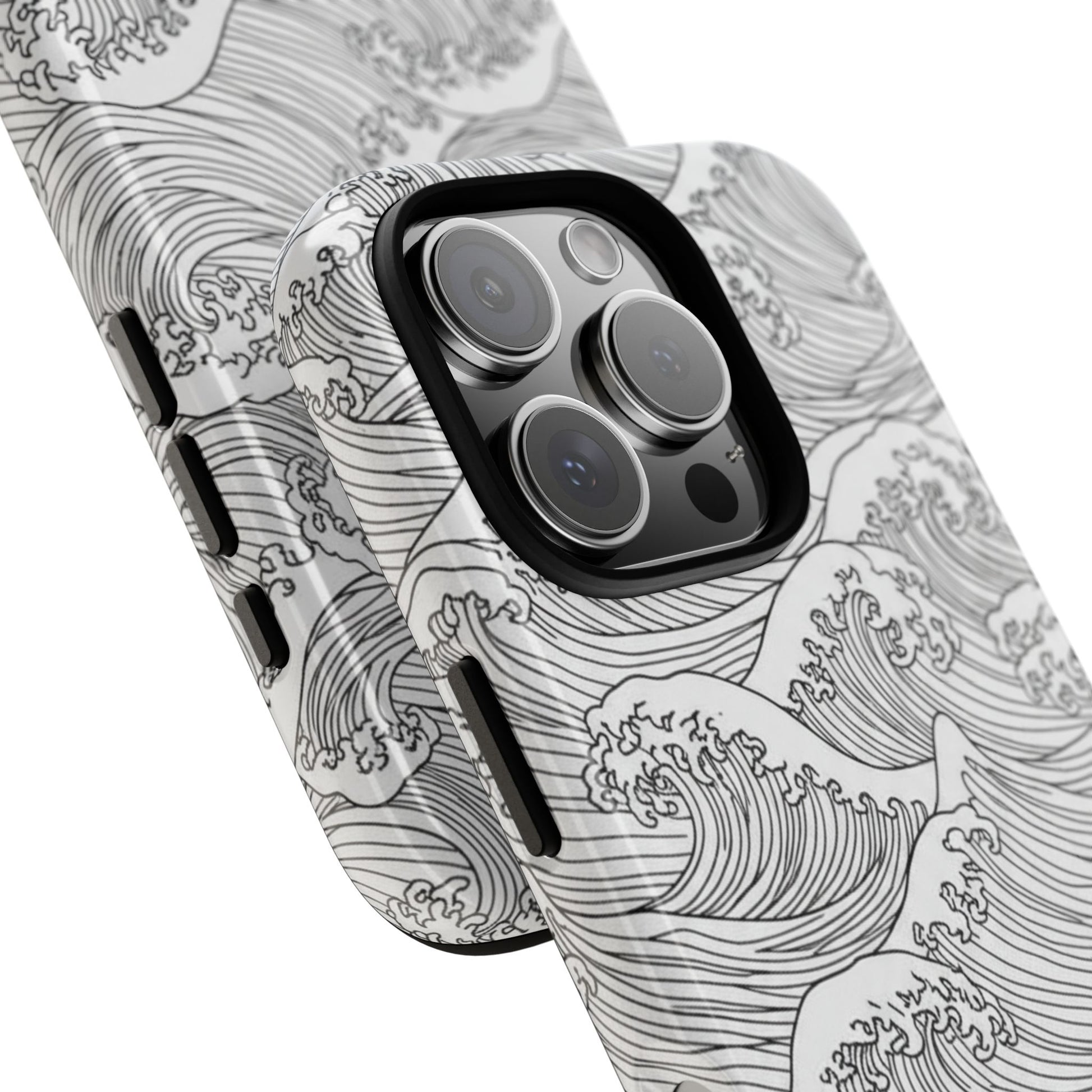 Minimalist ocean waves phone case for iPhone Samsung Google Pixel
