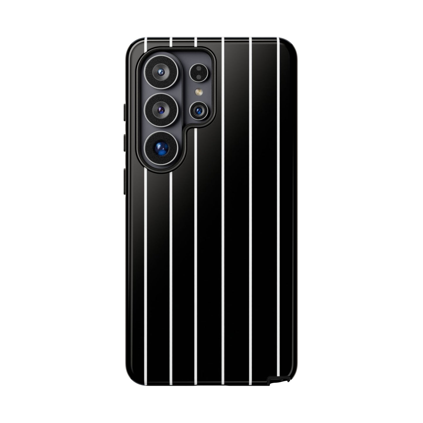 Black pinstripe tough case for Samsung Galaxy S26 Ultra – elegant stripe UV print phone cover
