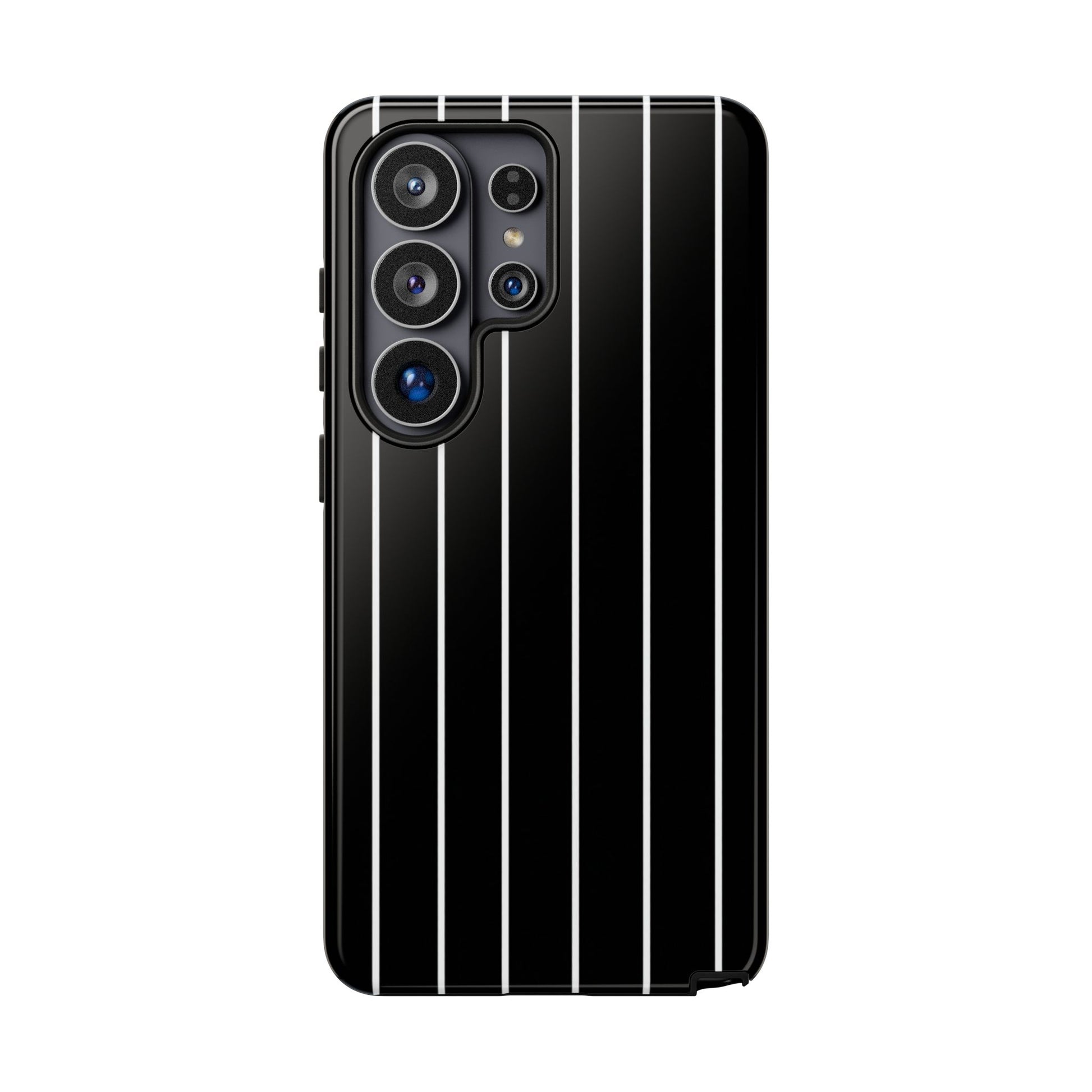Black pinstripe tough case for Samsung Galaxy S26 Ultra – elegant stripe UV print phone cover
