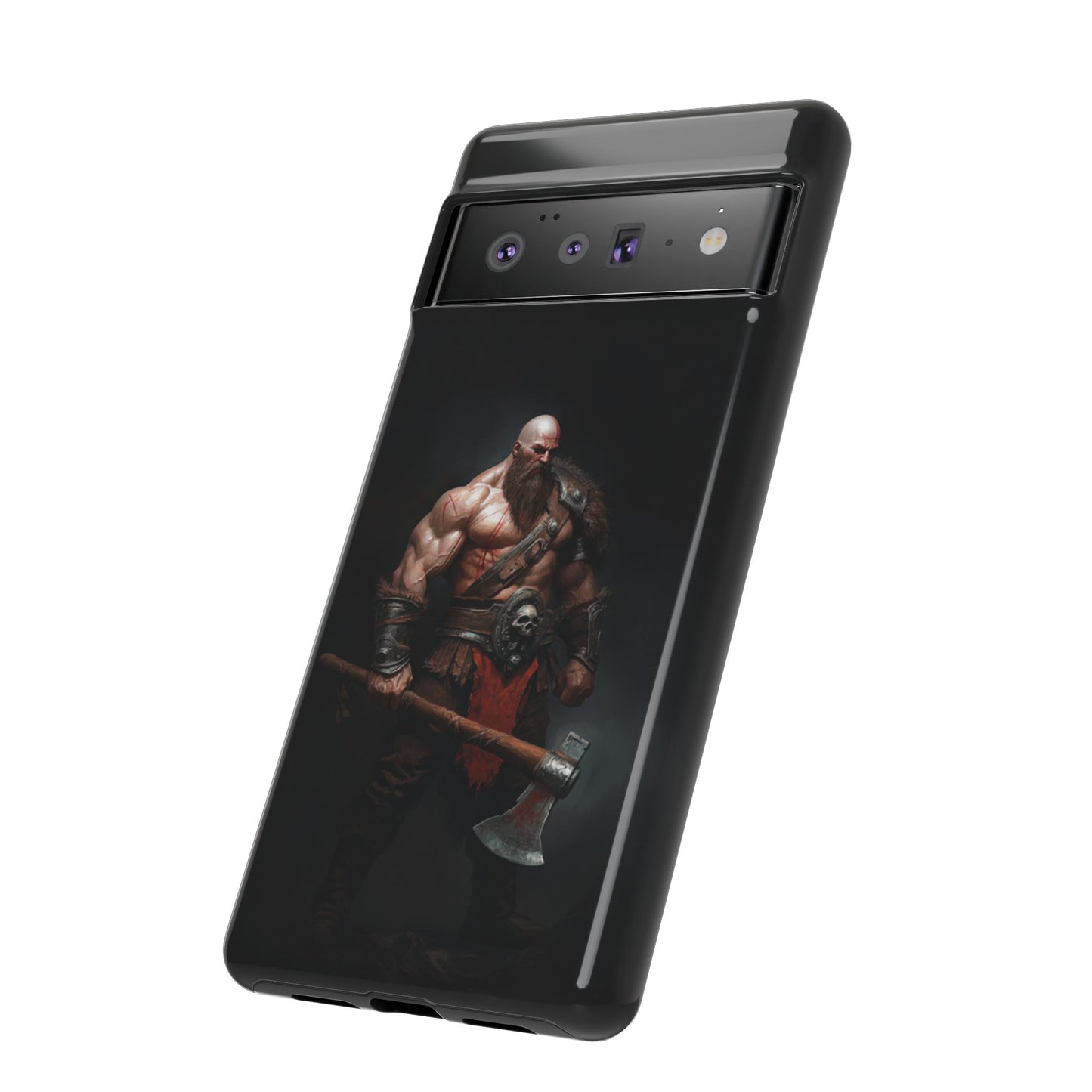 Wikingerkrieger Robuste Handyhülle – Muskulöser Axtkämpfer Schlachtkunst-Cover für iPhone, Samsung Galaxy & Google Pixel