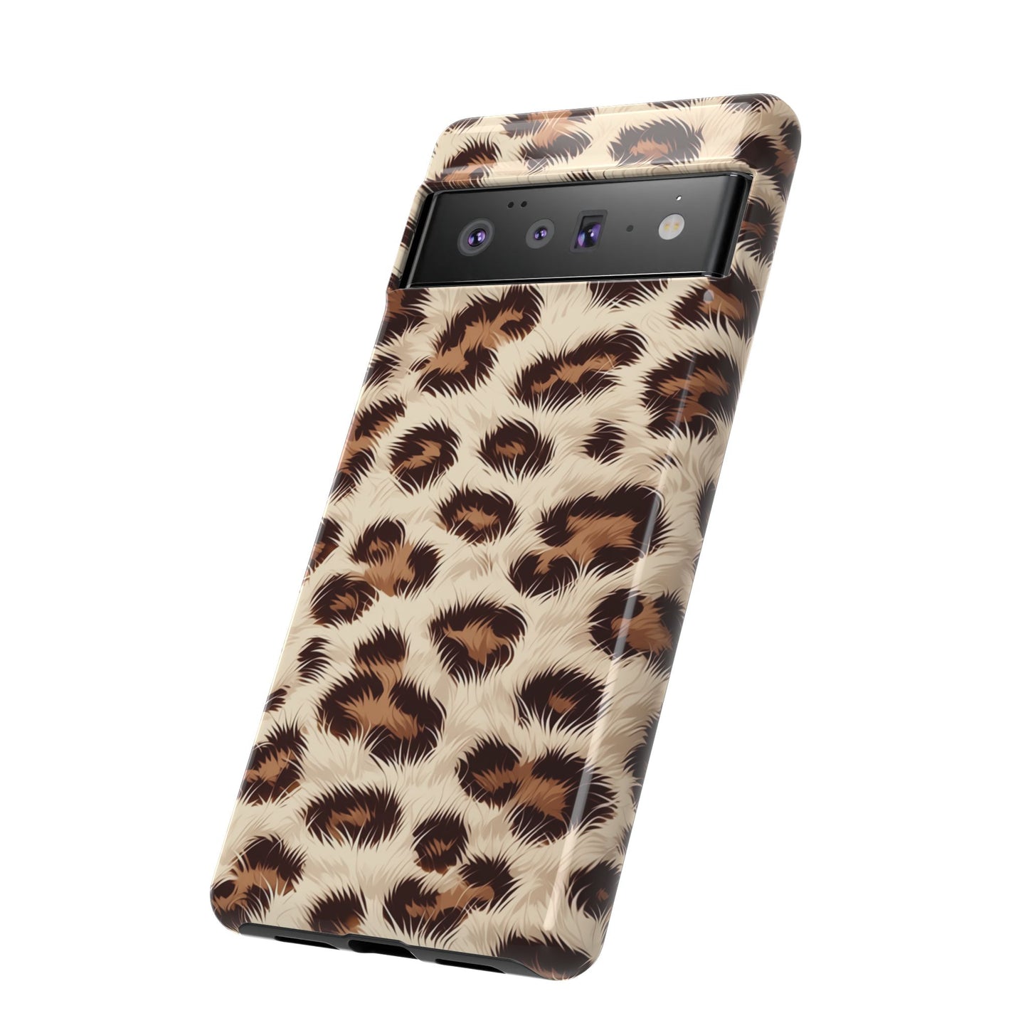 Leopardenmuster Handyhülle – Kunstfell Animal Print Robuste Hülle für iPhone, Samsung Galaxy & Google Pixel