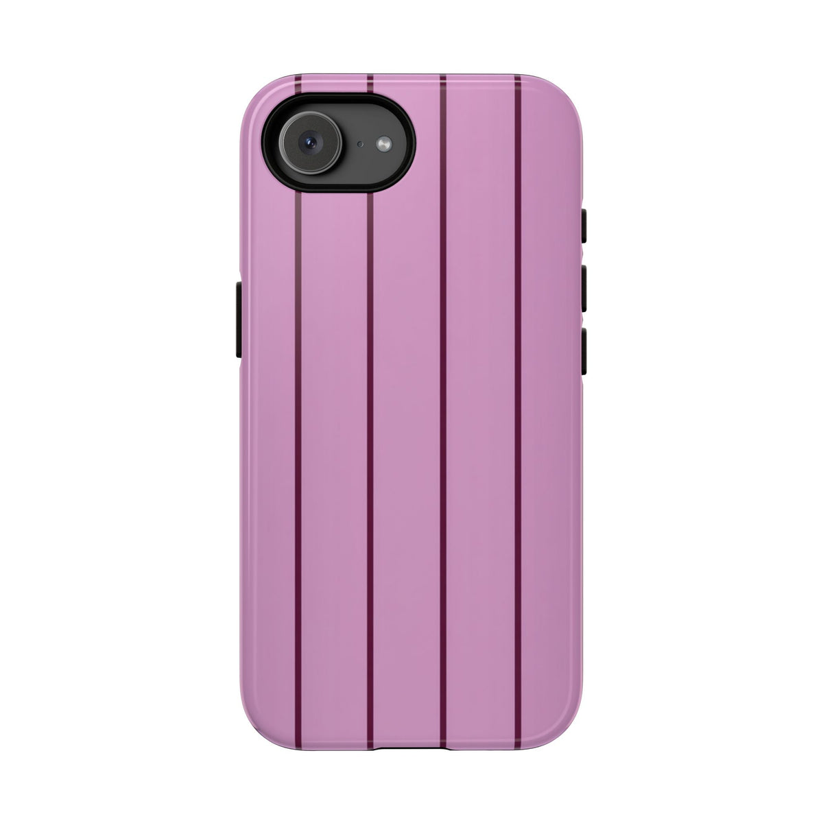 Pink Striped Tough Phone Case - Slim Dual-Layer Protection for iPhone, Samsung Galaxy & Google Pixel