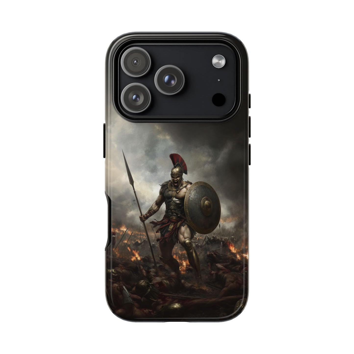 Battle Warrior Phone Case - Spartan Armor Design for iPhone 17 pro
