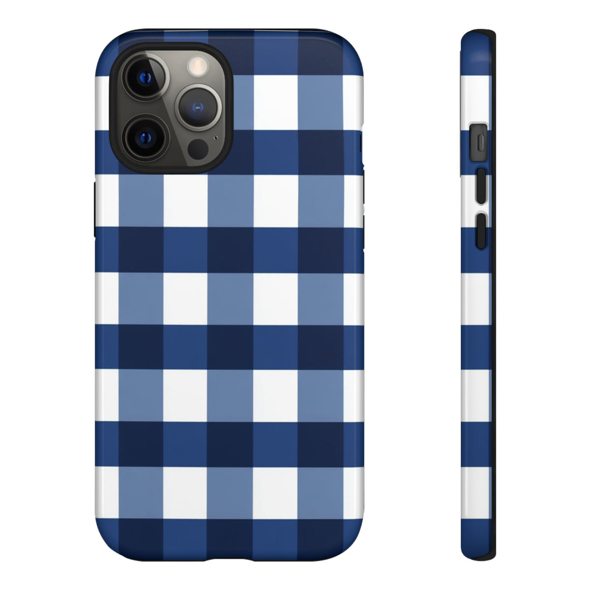 Étui de téléphone à carreaux bleu Buffalo - Coque à motif à carreaux classique pour iPhone, Samsung Galaxy et Google Pixel