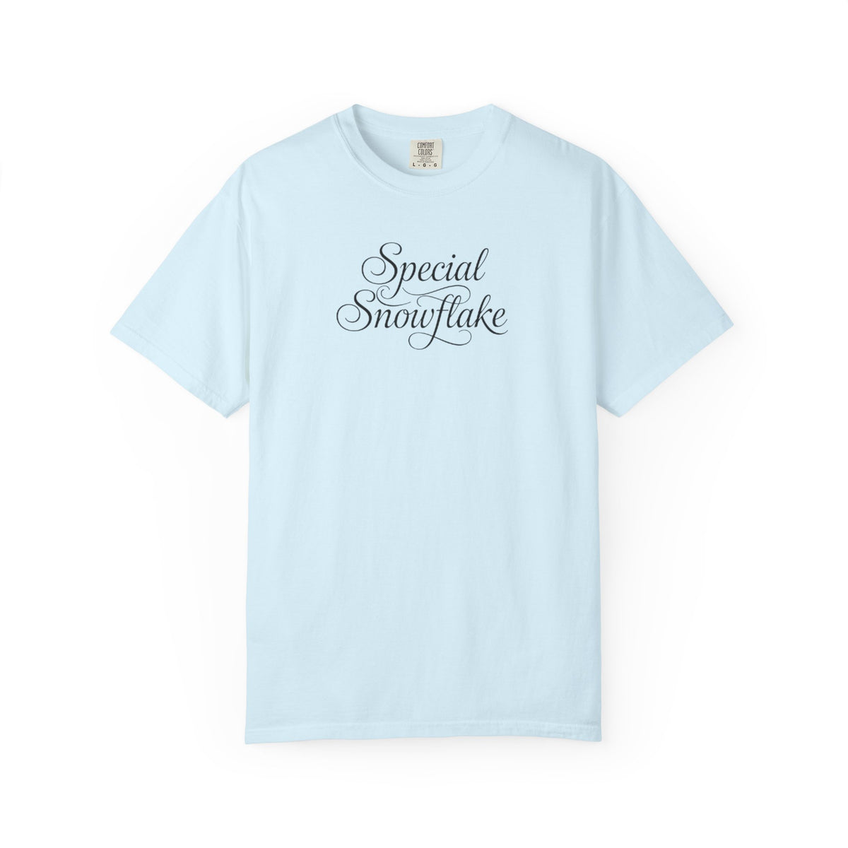 Special Snowflake T-Shirt – Kleidungsstückgefärbtes T-Shirt mit Schriftzug-Grafik