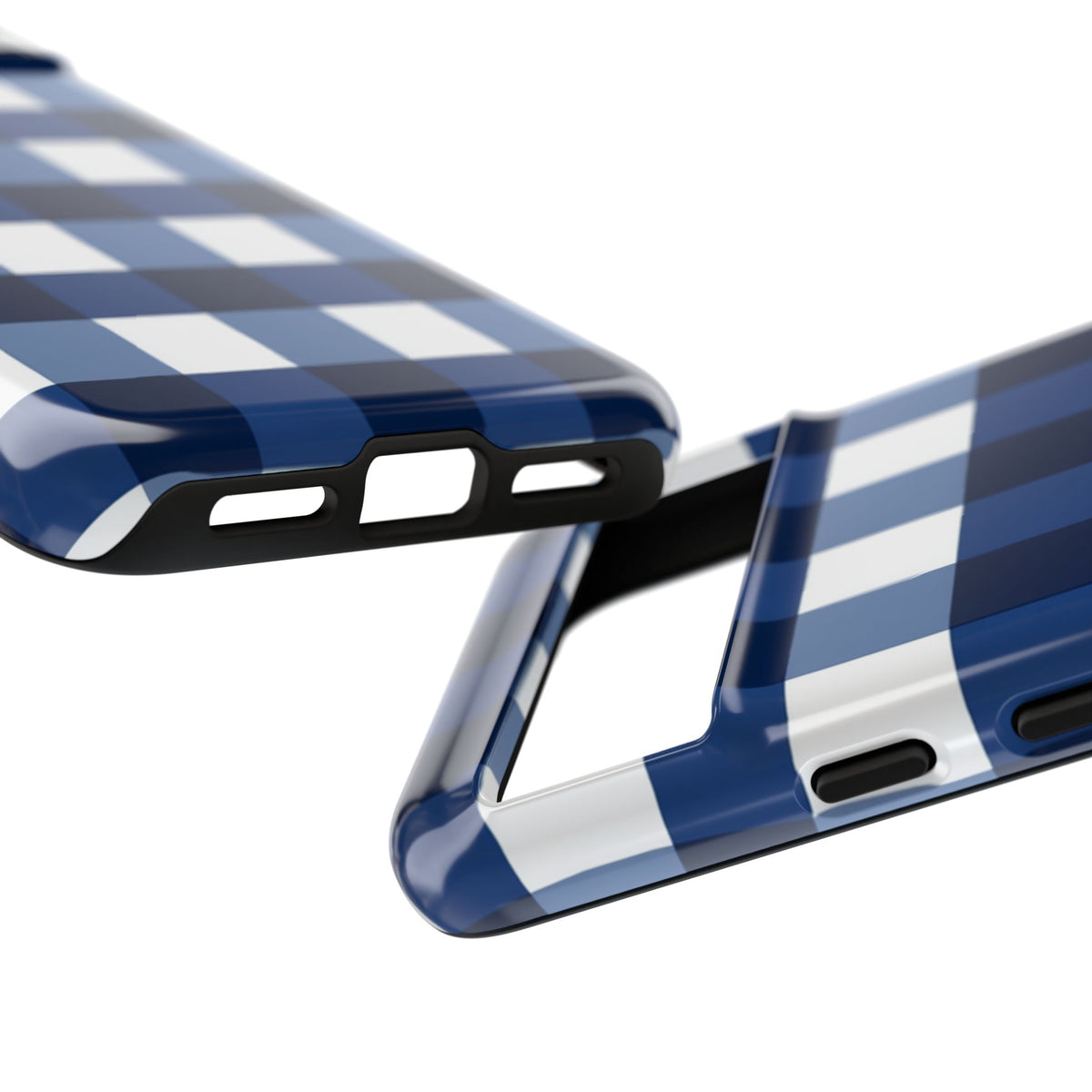 Étui de téléphone à carreaux bleu Buffalo - Coque à motif à carreaux classique pour iPhone, Samsung Galaxy et Google Pixel