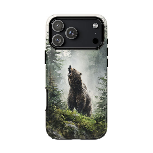 Wald-Bär Robuste Handyhülle - Wildnis Nebliger Wald Schutzhülle für iPhone, Samsung Galaxy & Google Pixel