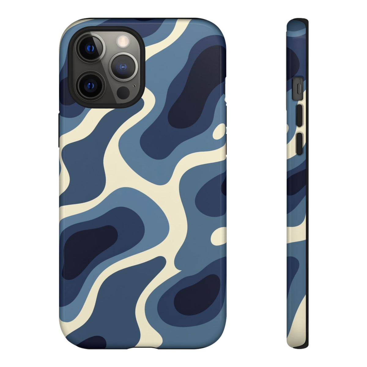 Blue Camouflage Tough Phone Case – iPhone, Samsung & Google Pixel