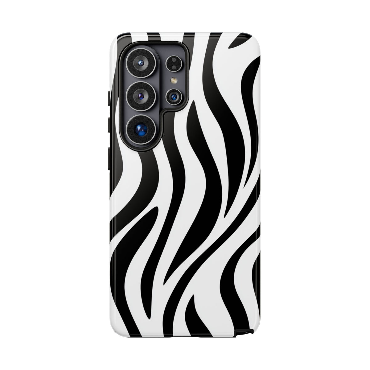 Coque de téléphone résistante à motif zèbre - Coque de protection noire et blanche à motif animal pour iPhone, Samsung Galaxy et Google Pixel