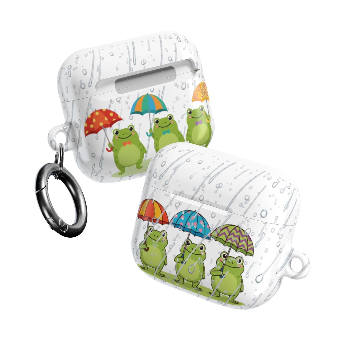 Cute frog AirPods case for Gen 3 – full-wrap dye sublimation print polycarbonate hard shell
