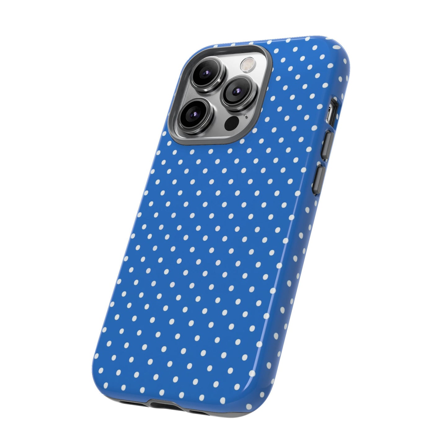 Robuste Handyhülle mit blauen Punkten – Schlanke Schutzhülle für iPhone, Samsung Galaxy & Google Pixel
