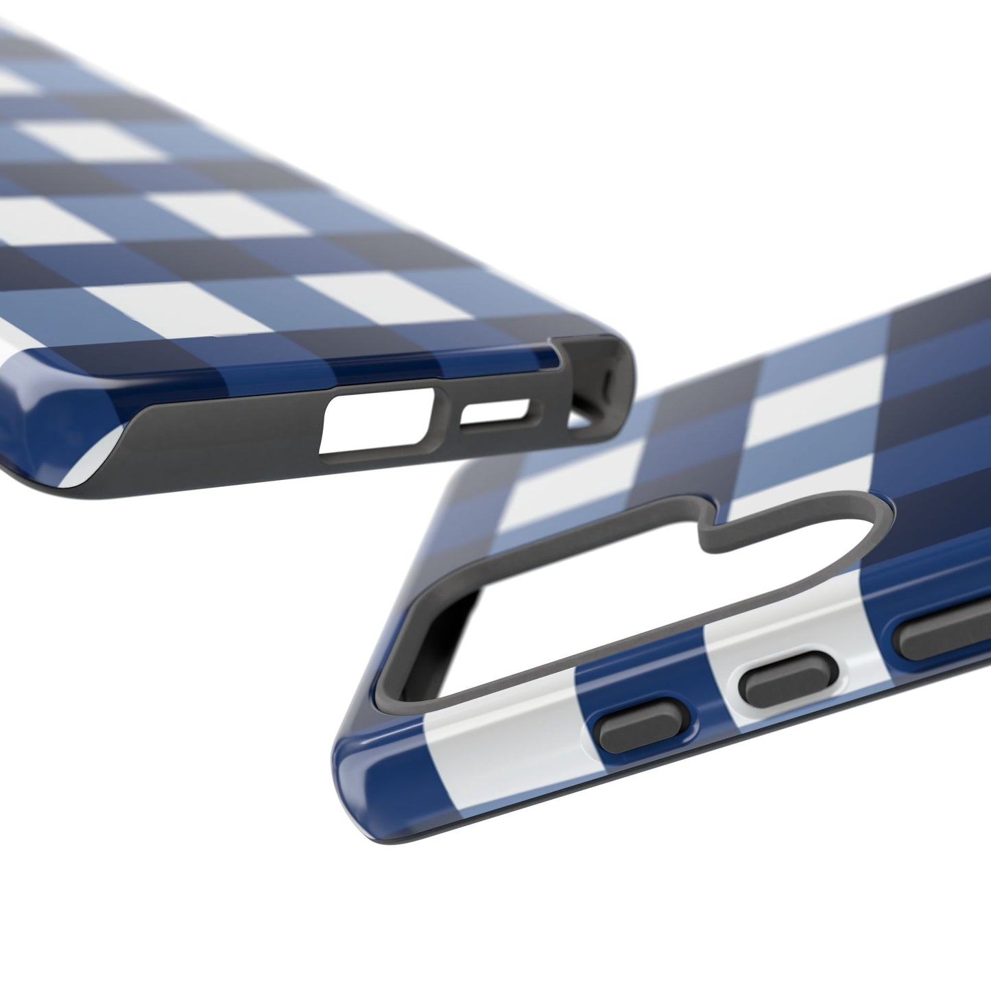 Blaues Büffelkaromuster-Handyhülle - Klassische karierte Schutzhülle für iPhone, Samsung Galaxy & Google Pixel