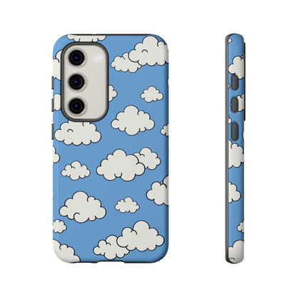 Premium cloud pattern phone cover with fade resistant UV print technology
